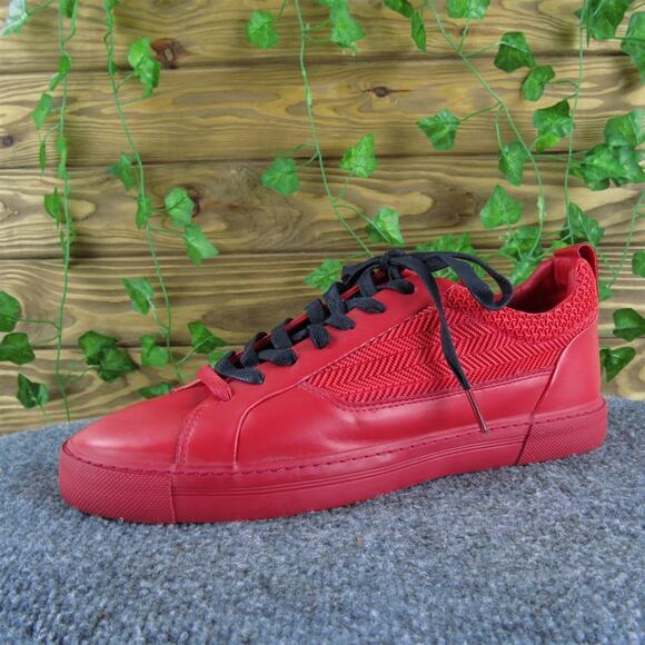 Zara Men's Trainer Sneaker‎ Red Synthetic Size 9 Medium Gently Used 2025 - Picture 1 of 6